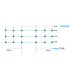 Elektrická síť proti divokým prasatům, modrá, výška 63 cm, délka 50 m