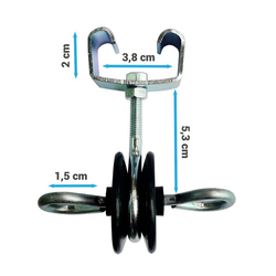 Bránový izolátor s adaptérem pro T-sloupky k elektrickým ohradníkům - 2 ks